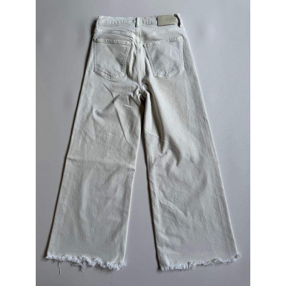 Citizens of Humanity Women's Cream Lyra High Rise Wide Leg Crop Jeans Size 27 - Picture 7 of 16